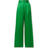 Green Pleated Pants - Capri hlače - 
