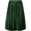 Green Pleated Skirt - Gonne - 