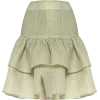 Green Ruffle Mini Skirt - Saias - 