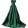 Green Silk Dress - Kleider - 