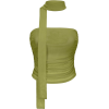 Green Tube Top with Scarf - Майки - 