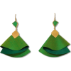 Green Twist Earrings - Uhani - 