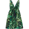 Green V-Neck Tropical Dress - その他 - 