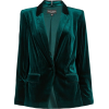 Green Velvet Tailored Jacket - Jacket - coats - 