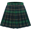 Green plaid skirt - Skirts - 