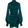 Green silk mini dress - Платья - 