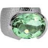 Green stone silver ring - Rings - $20.00 