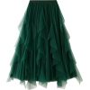Green tulle waist elastic - Skirts - $39.99 