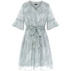 Grey Flared Sleeve Mini Dress - Dresses - 