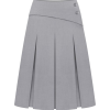 Grey Pleated Skirt - Spudnice - 