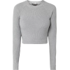 Grey ribbed crop sweater - Jerseys - 