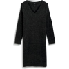 Grey v-neck knit dress - Платья - 