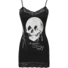 Grunge Skull Detail Mini Dress - Dresses - 