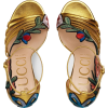 Gucci Embroidered Metallic Sandal - Sandals - $940.00  ~ £714.41