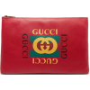 Gucci Printed textured-leather pouch - 女士无带提包 - 