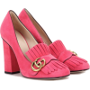 Gucci Suede Heeled Loafer Pump Pink - Classic shoes & Pumps - $790.00 