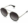 Gucci 0061S 001 Gold 0061S Round Sunglasses Lens Category 3 Size 56mm - Eyewear - $205.00  ~ £155.80