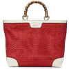 Gucci Bamboo Handle Straw Tote Bag - Hand bag - 
