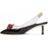 Gucci Black Eleanor Strawberry Plexi Hee - Klasyczne buty - 