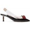 Gucci Black Eleanor Strawberry Plexi Hee - Классическая обувь - 