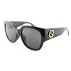 Gucci GG 0142 SA- 001 BLACK / GREY Sunglasses - Eyewear - $168.29 