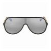 Gucci GG 0199S 002 Black Plastic Shield Sunglasses Silver Mirror Lens - Eyewear - $219.00  ~ ¥1,467.37