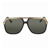 Gucci GG0200S 001 Black / Gold GG0200S Square Aviator Sunglasses Lens Category - Eyewear - $171.07 