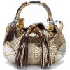 Gucci Indy Gold Snake Leather Bag - Bolsas pequenas - 