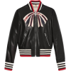 Gucci Leather bomber jacket with bow - Jacket - coats - $3,900.00 