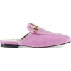 Gucci Princetown velvet slipper - 平底便鞋 - 