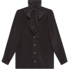 Gucci Silk shirt with garden print Black - Long sleeves shirts - $1,800.00 