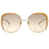 Gucci Sunglasses Guillochet Squared Sung - サングラス - 