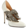 Gucci White Magnolia Elaisa Crystal Bow - Sapatos clássicos - 