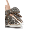 Gucci White Magnolia Elaisa Crystal Bow - Klassische Schuhe - 