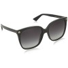 Gucci Women GG0022S 57 Black/Grey Sunglasses 57mm - Eyewear - $260.00 