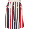 Gucci red black cream stripe denim skirt - Suknje - $1,300.00  ~ 1,116.55€