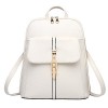 H.TAVEL® New Fashion Women Girl Leather Mini School Bag Travel Backpack Rucksack Shoulders Bag (White) - Bag - $35.00 