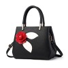 H.Tavel New FaShion Sweety Womens 3D Rose Flower Leather Top-Handle Tote Handbag - Bag - $24.99 
