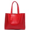H.Tavel Women's Genuine Cow Leather Double Zip Large Tote Top-Handle Handbags Purses Clutch - バッグ - $64.99  ~ ¥7,315