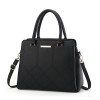 H.Tavel Womens'S Fashion Quilted Lattice Leather Handbags Shoulder Bag Medium Size Messenger Satchel - バッグ - $23.99  ~ ¥2,700