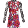 HALPERN Floral-sequinned zebra-print sat - Dresses - 