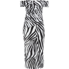 HALPERN Off-the-shoulder zebra-print jer - Dresses - 
