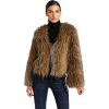 HALSTON HERITAGE Women's Faux Faux Fur Coat Natural - Chaquetas - $207.00  ~ 177.79€