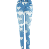 HEART PRINT JEANS - Traperice - 