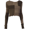 HELMUT LANG brown patchwork sweater - プルオーバー - 