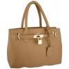 HESSA Décor Lock Double Top Handle Zippered Office Tote Bag Satchel Purse Handbag Khaki - Torebki - $29.50  ~ 25.34€