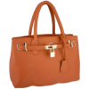 HESSA Décor Lock Double Top Handle Zippered Office Tote Bag Satchel Purse Handbag Orange - Torbice - $29.50  ~ 187,40kn