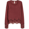 H&M red lace jumper - Puloverji - 