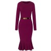 HOMEYEE Women's Business Peplum Dress B242 - Dresses - $22.99  ~ £17.47