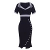 HOMEYEE Women's Elegant Sweetheart Neck High Waist Career Dress UB220 - ワンピース・ドレス - $23.99  ~ ¥2,700